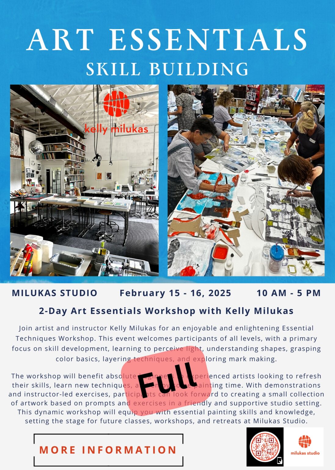 Kelly Milukas Teaching Art Workshop In Tiverton, RI